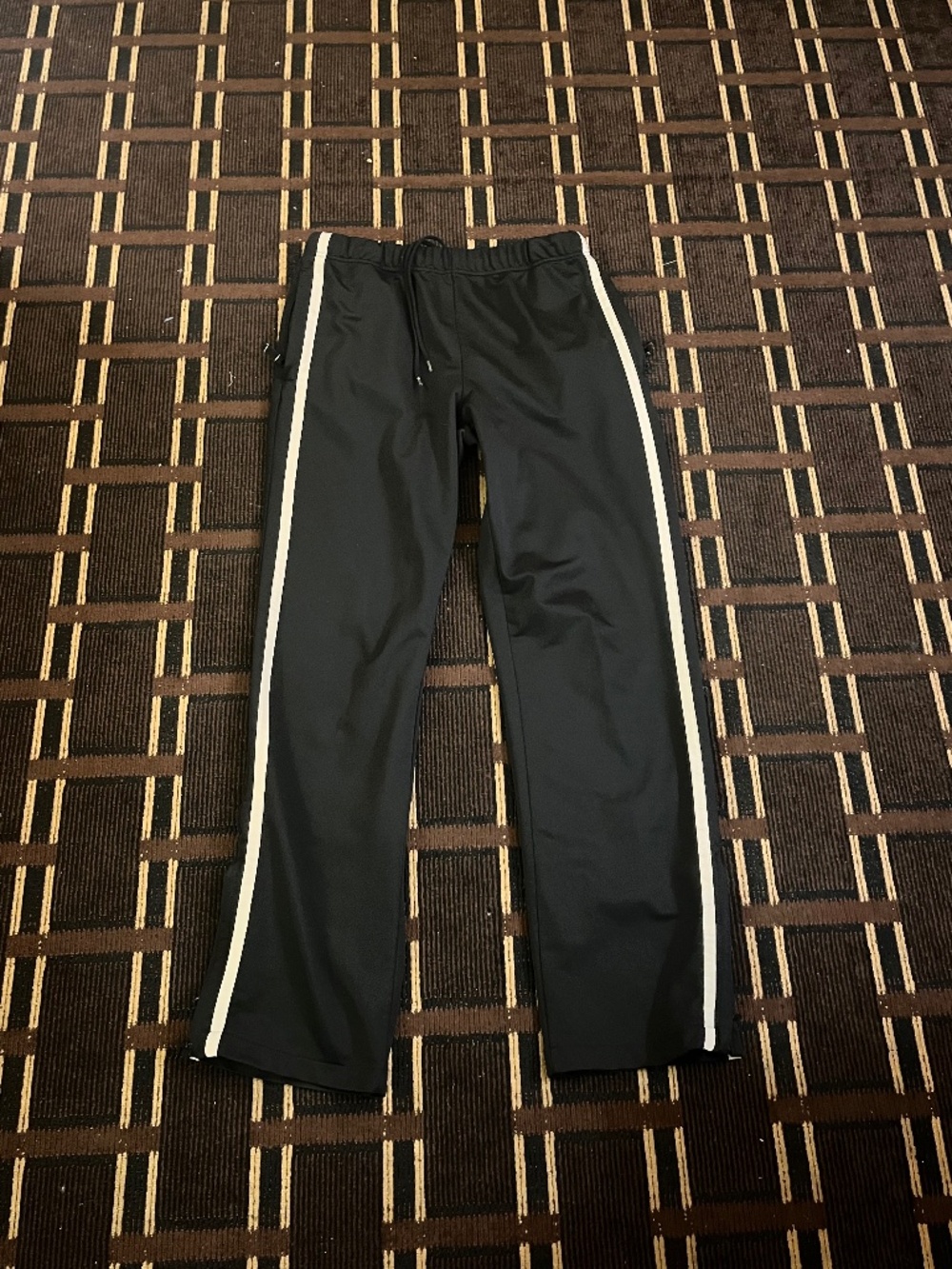 Women’s Gap Black + White Stripe Lounge Pants Small S Sweatpants Joggers (629)